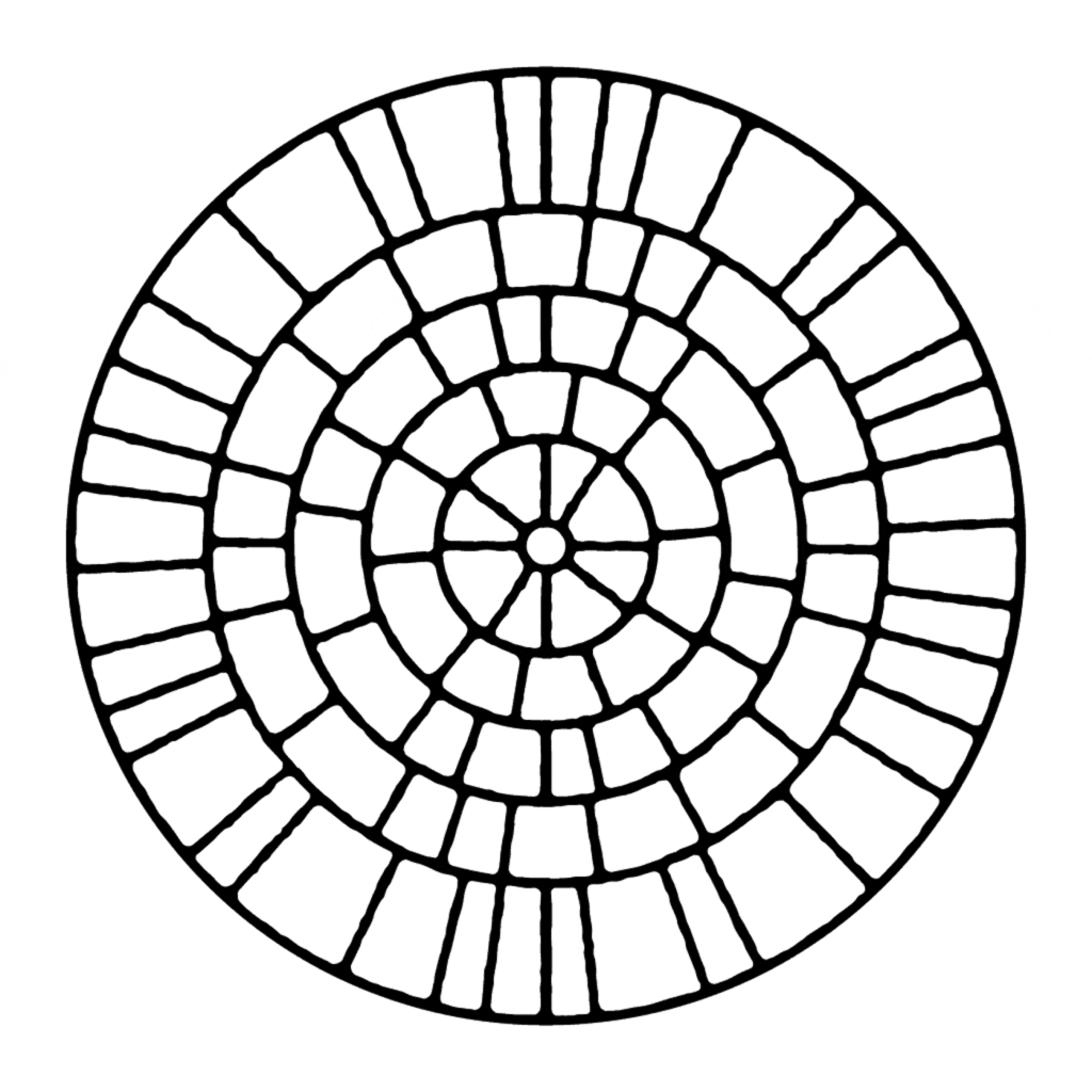 Cobble Circle Concrete Stencil Duraamen