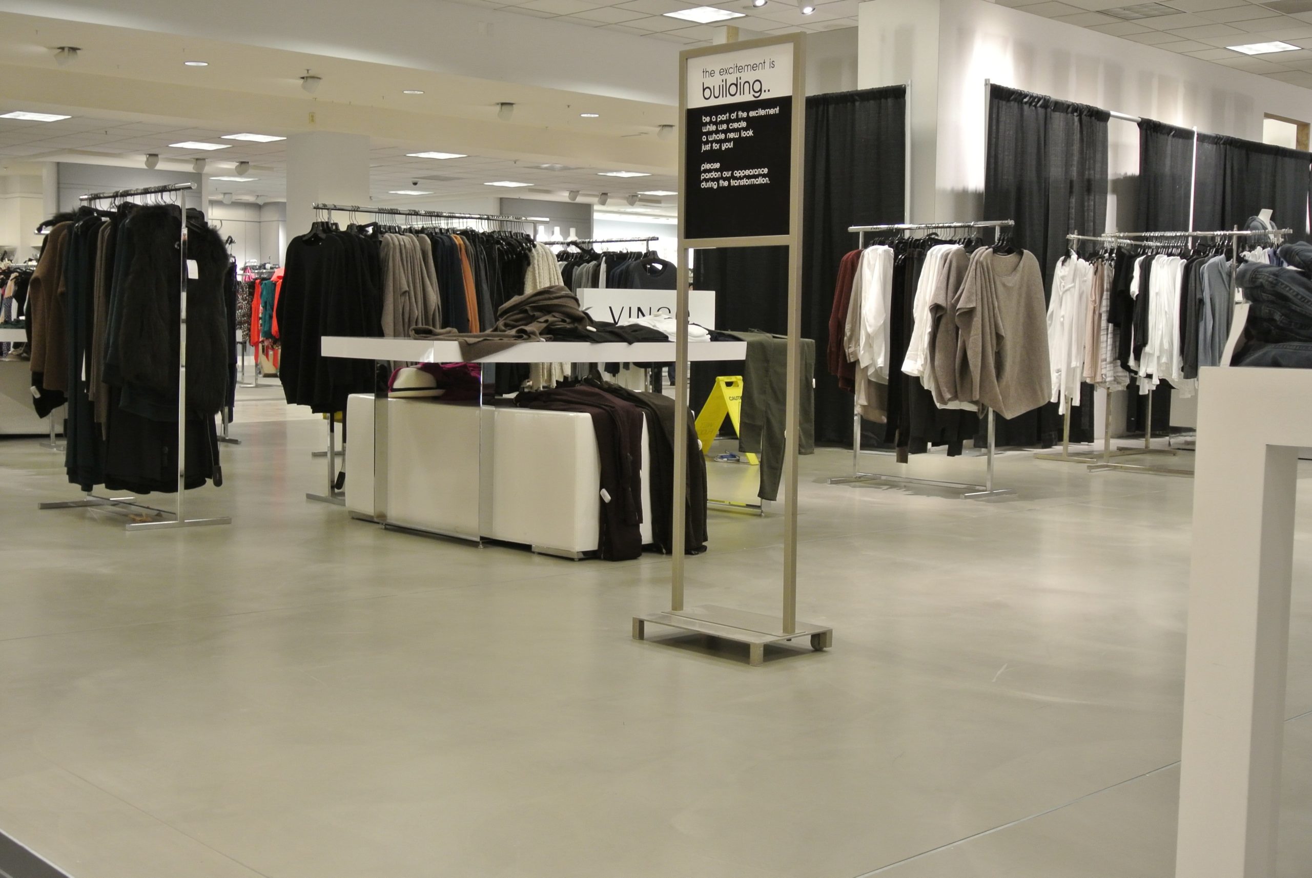 High Build Epoxy Coatings Specified in Clothing Store | Duraamen Engineered Products Inc