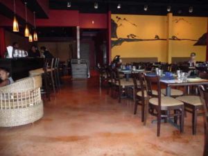 Pentimento sealed with Perdure E32 and Perdure U46 Polished Concrete floors in a Restaurant in Cleveland OH | Duraamen Engineered Products Inc