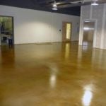 Acid Stained and Sealed Looby Area Concrete Resurfacing over Gypsum Sub floor in Cleveland OH | Duraamen Engineered Products Inc