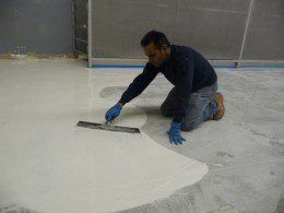 Purdure MVT Floor Restoration with self leveling epoxy in New York City | Duraamen Engineered Products Inc