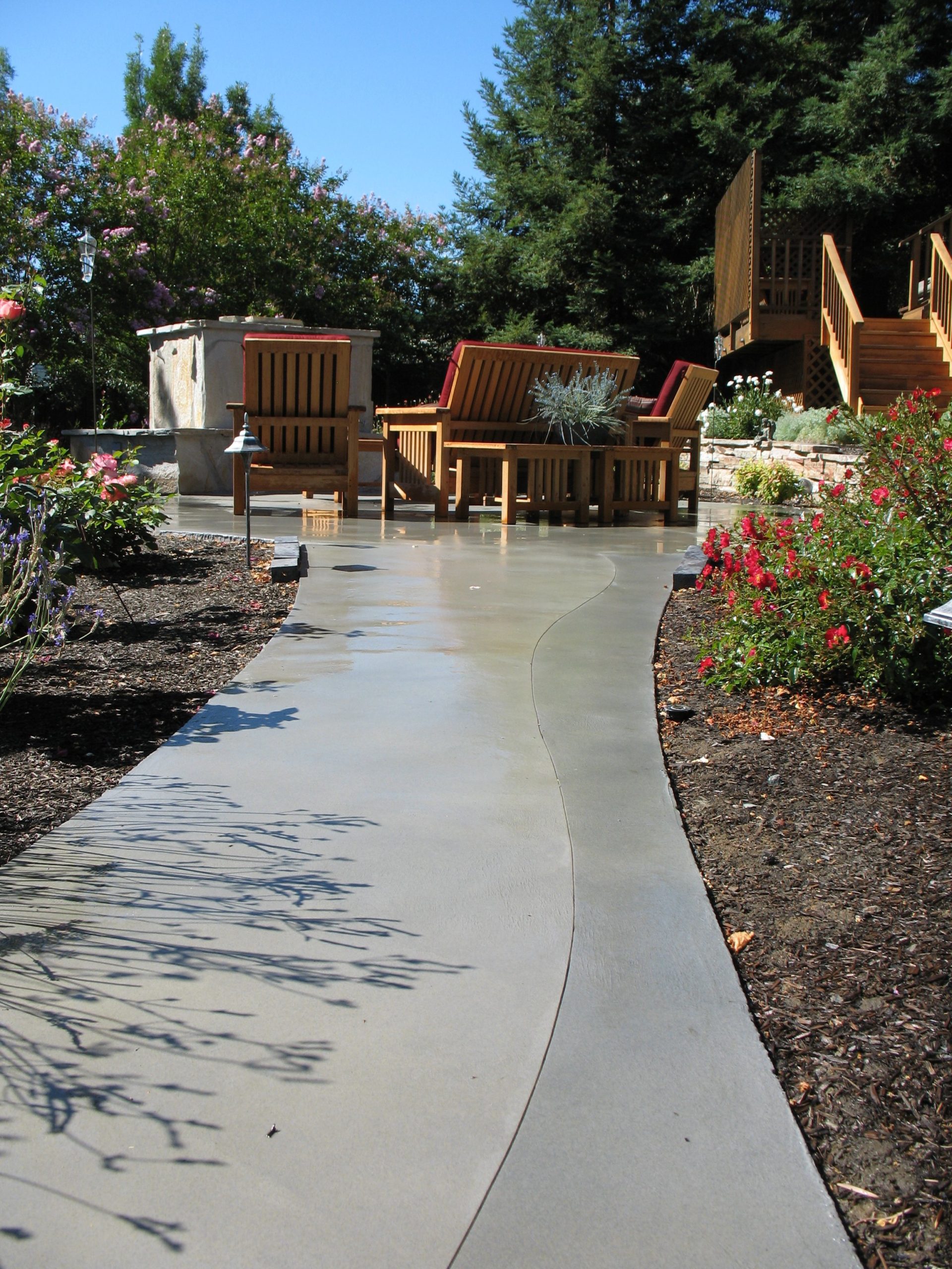 Staining outdoor concrete surfaces like patios and driveways | Duraamen Engineered Products Inc