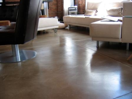 Residential home with Pentimento concrete microtopping floor installed
