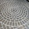 Stenciled Concrete large brick rosette pattern Large Brick Rosette Concrete Stencil | Duraamen Engineered Products Inc