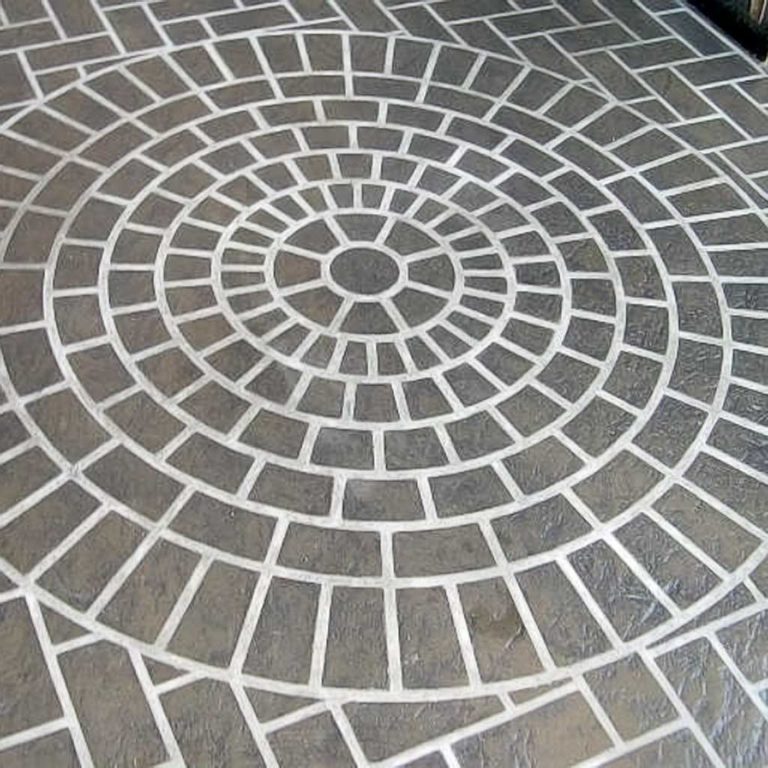 Large Brick Rosette Concrete Stencil | Duraamen Engineered Products, Inc.