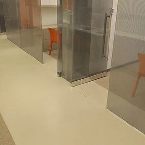 Office concrete floor with Terrazzi concrete resurfacing Creating a Sophisticated Cost Effective Finish with Terrazzi Concrete Resurfacing | Duraamen Engineered Products Inc