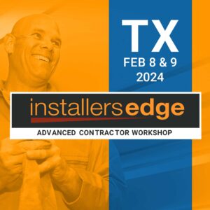InstallersEdge workshop in Hayward, CA, February 8th & 9th, 2024