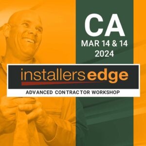 InstallersEdge workshop in Hayward, CA, March 14th & 15th, 2024