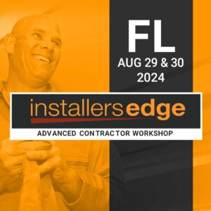 Advanced Contractor Workshop August 29th & 30th, 2024 Orlando, FL 32807 199 N.  Goldenrod Rd. Ste. E +1 407.730.3103 Thur. 9 am–5 pm & Fri. 9 am–3 pm