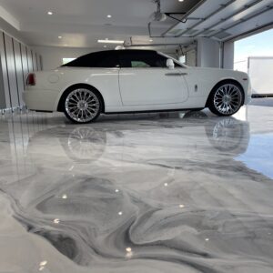 Metallic Epoxy in a Garage