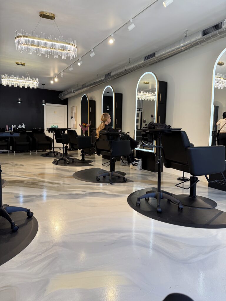 Metallic Epoxy in a Hair Salon