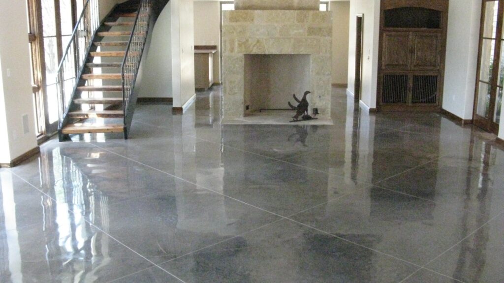 Polished Concrete in a Residence in Dallas