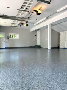 Resin Chip Epoxy Garage Floor by Duraamen 08. Grey