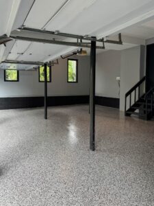 Resin Chip Epoxy Garage Floor by Duraamen 13