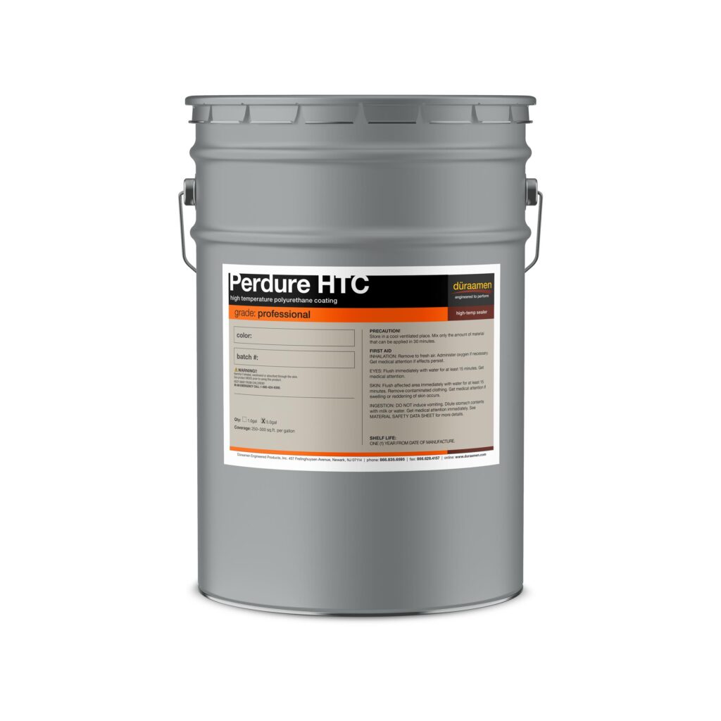 Perdure HTC by Duraamen. High temperature polyurethane coating. 5 gallons.