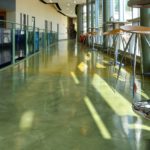 Pentimento cementitious overlay can work wonders for an old concrete floor. This floor at SCSU was resurfaced with Pentimento.