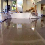 Remodeling a Residence with concrete overlay flooring