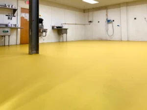 Image 5 | Kraftig by Duraamen is a urethane cement coating for concrete floors. Here it's used for the commercial bakery flooring for Everything Bagel.