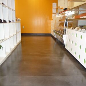 Retailers and shops utilize concrete microtoppings / overlays to achieve a modern, high-end appearance.