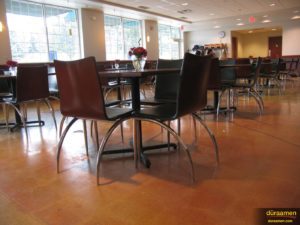 Heinen's grocer in Hudson, Ohio chose polished concrete flooring for their cafeteria.