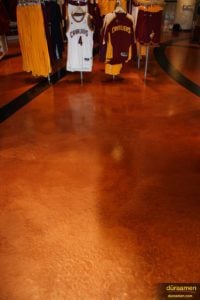 Another photo of the magnificent high gloss flooring in the Cleveland Cavaliers Team Shop.
