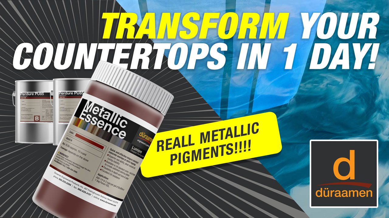 How to video: 1-day metallic polyurea designer countertops