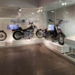 Polished concrete floor micro-topping for motorcycle gallery.