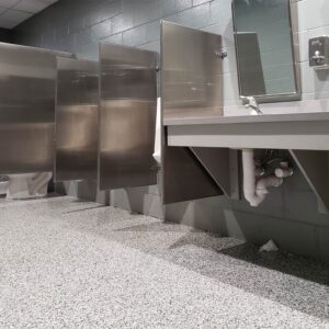 Restroom resin chip flooring by duraamen. 0002