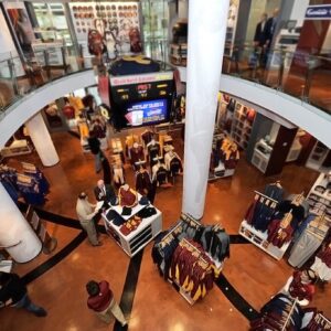 Metallic Epoxy flooring. Lumiere by Duraamen. Cleveland Caveliers Offices