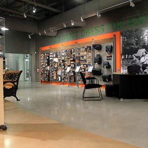 To show a Harley Davidson the right way you need a spectacular floor for your showroom—enter polished concrete.