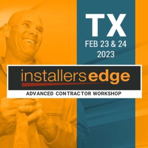 InstallersEdge Workshop | Dallas, TX, Fab 23 & 24 2023