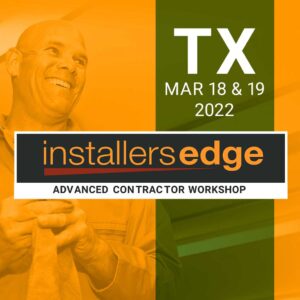 InstallersEdge Workshop Product Image | Texas March 18 & 19 2022