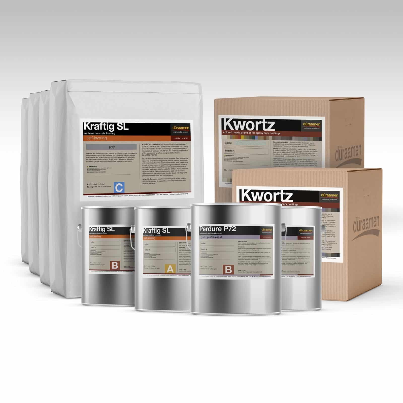 Kwortz quartz and UMC Floor coating System Kwortz UMC | Decorative Quartz Urethane Concrete Floor System by Duraamen | Duraamen Engineered Products Inc