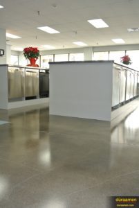 L. H. Brubaker appliance store with a polished concrete floor.
