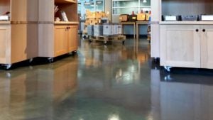Wüsthof cutlery store retail metallic epoxy flooring
