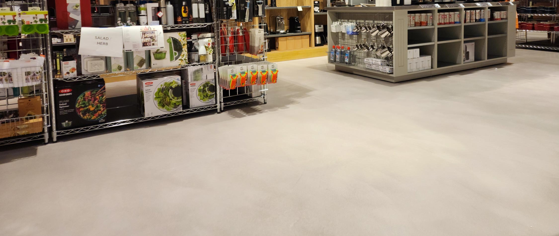 Polished Concrete Floor in retail location Polished Concrete Floors Over Radiant Heat | Duraamen Engineered Products Inc