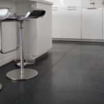 Kitchen concrete microttopping floor