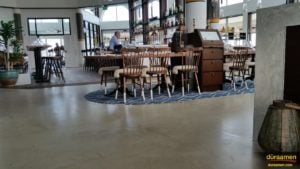 This casual restaurant in Bermuda features Param self-leveling concrete flooring.
