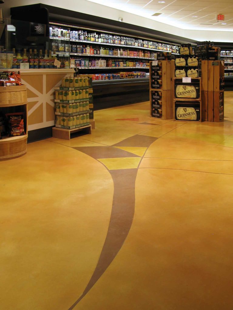 Grocery Store, Hienen's, Hudson, OH, concrete microttopping floor