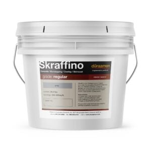 Skraffino Regular Grey Concrete Microtopping Microcement readily available in USA | Duraamen Engineered Products Inc