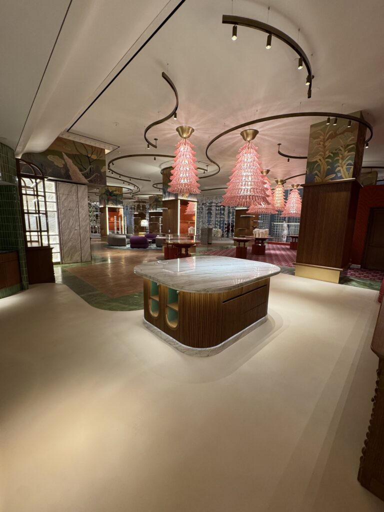 Printemps first high-end retail store in NYC. Uses Duraamen's Terrazzi Sprayable Microcement Floor System