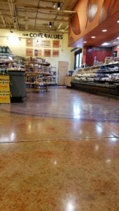 Skraffino concrete microtopping floor, Whole Foods Marekt San Mateo 01
