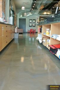 Metallic epoxy flooring is available in many colors and is easy to maintain.